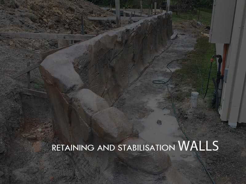 Full Throttle Concrete constructions - Retaining Stabilization Walls